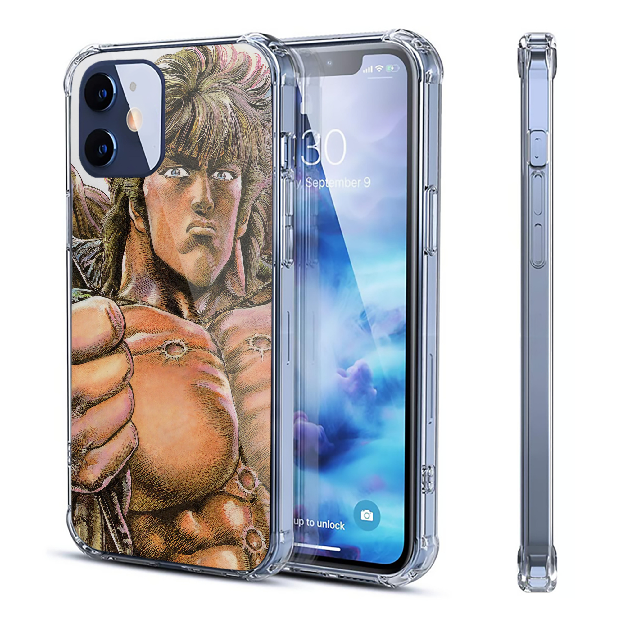（画像用） 北斗の拳 Fist of the North Star 【iPhone 12シリーズ対応】透明スマホケース（クリアソフトケース）